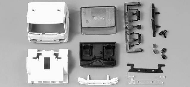 Mercedes-Benz Atego '04 driver's cabin with flashing lights (incl. rear-view mirror)Content: 2 pcs.