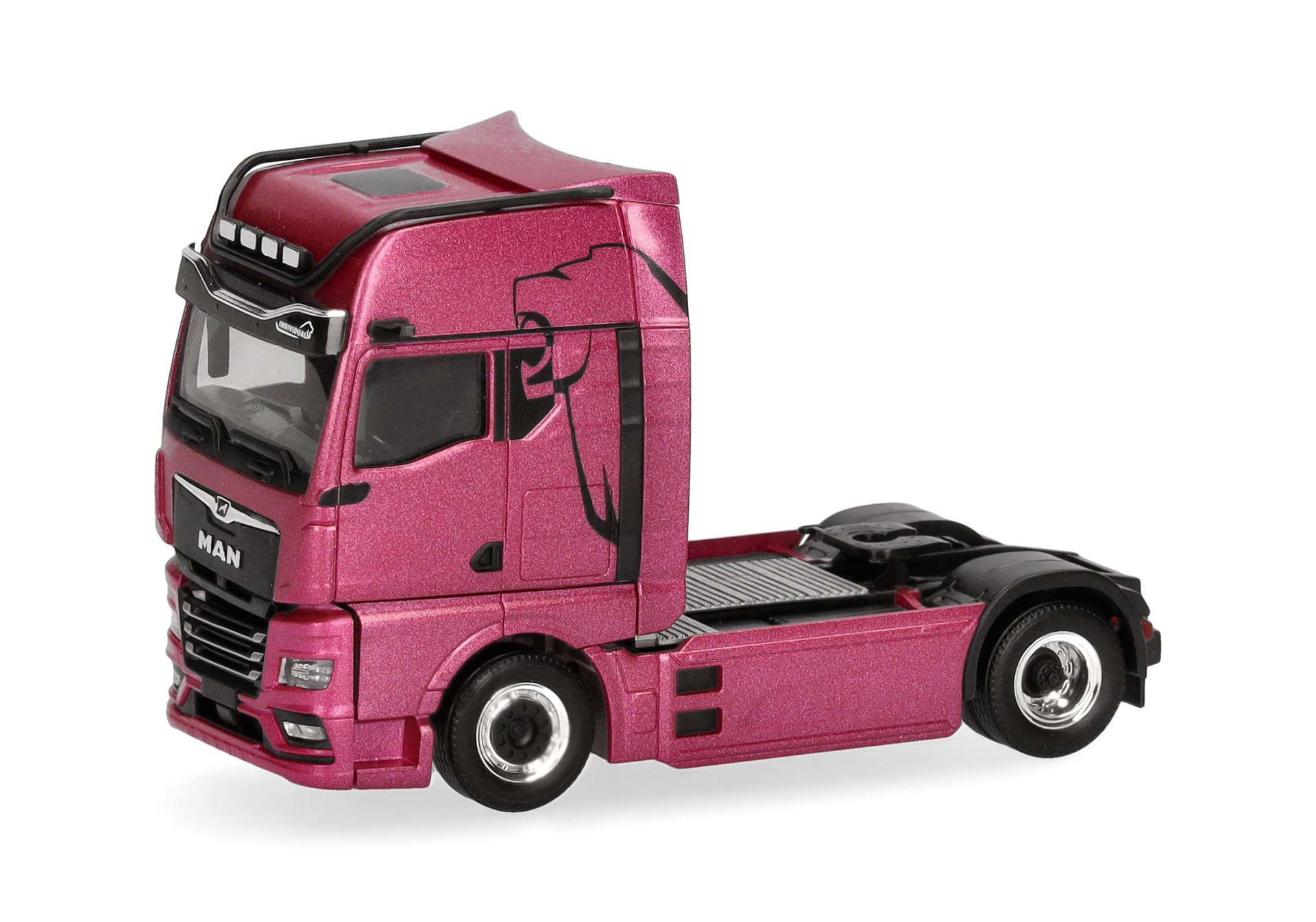 MAN TGX GX rigid tractor, pink violet