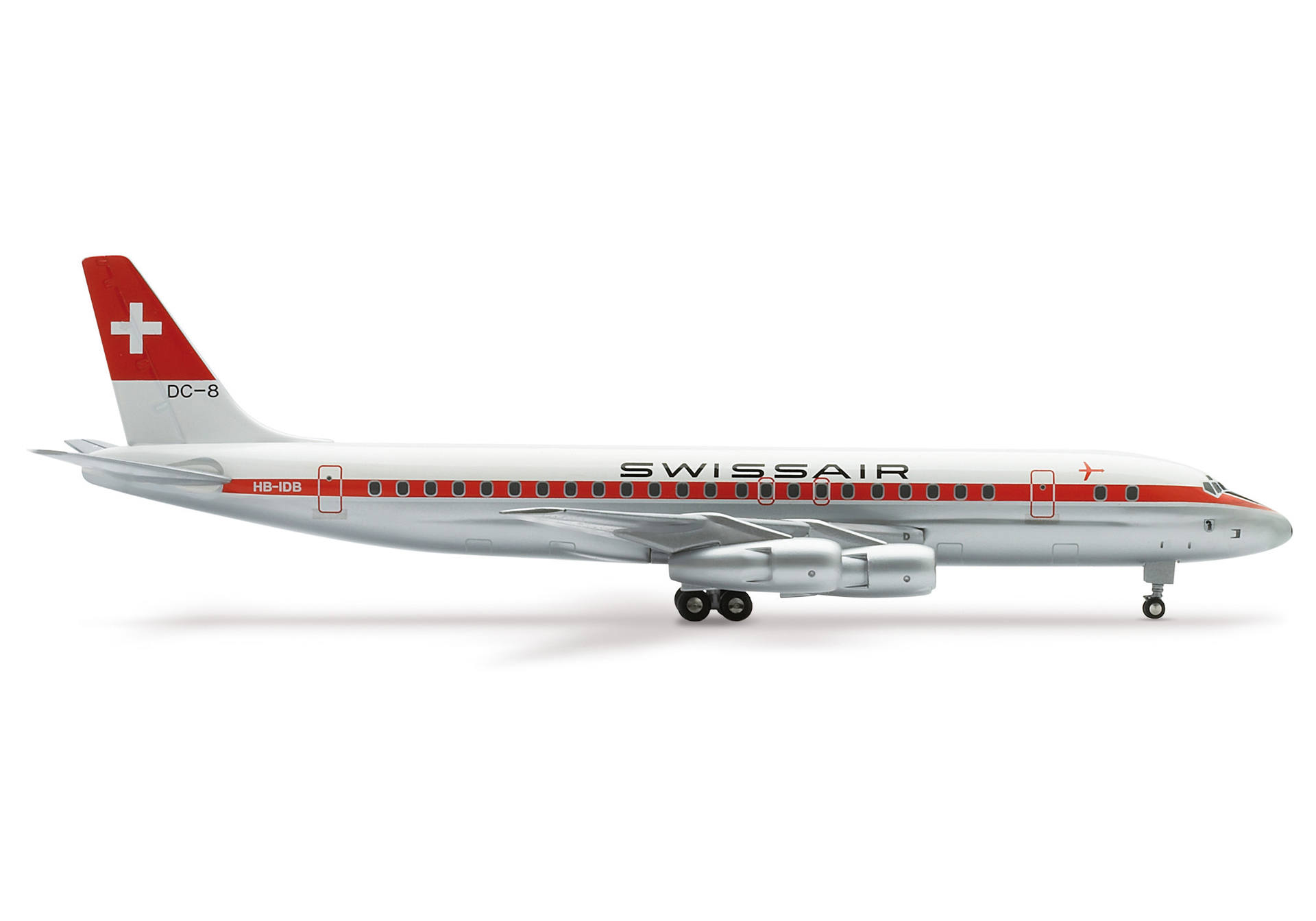 SWISSAIR スイスエア Douglas DC-8-53 ヘルパ 1/200 - 航空機 