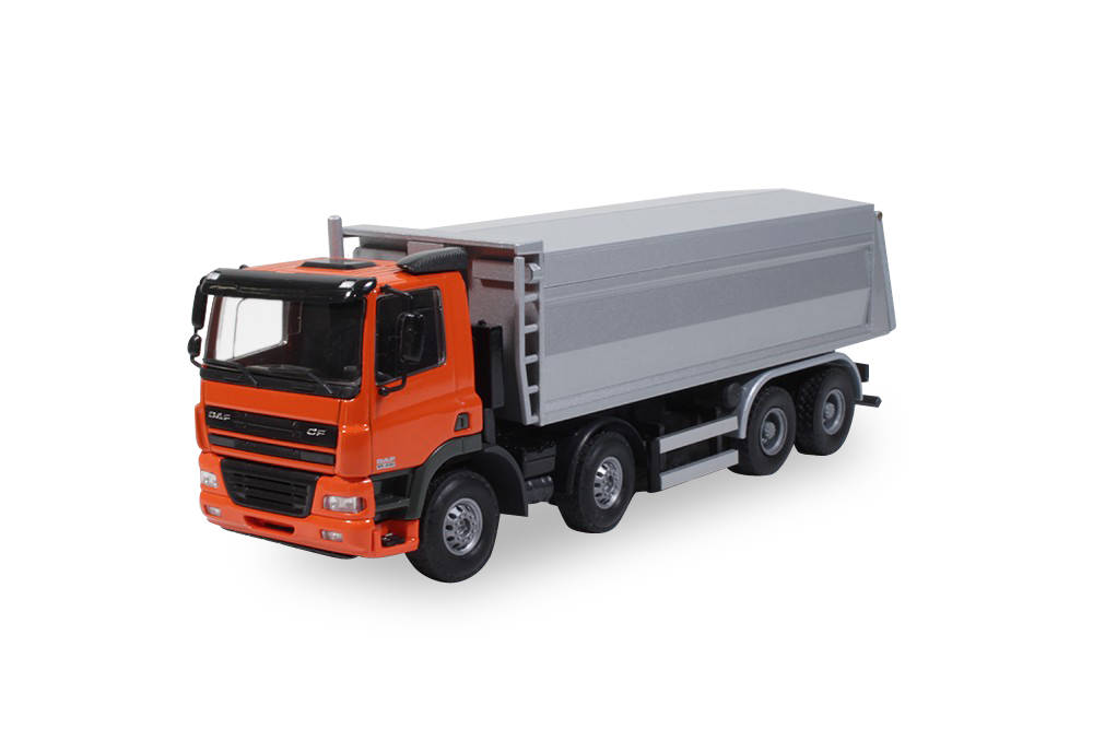 DAF CF85 Hyva dumper, orange