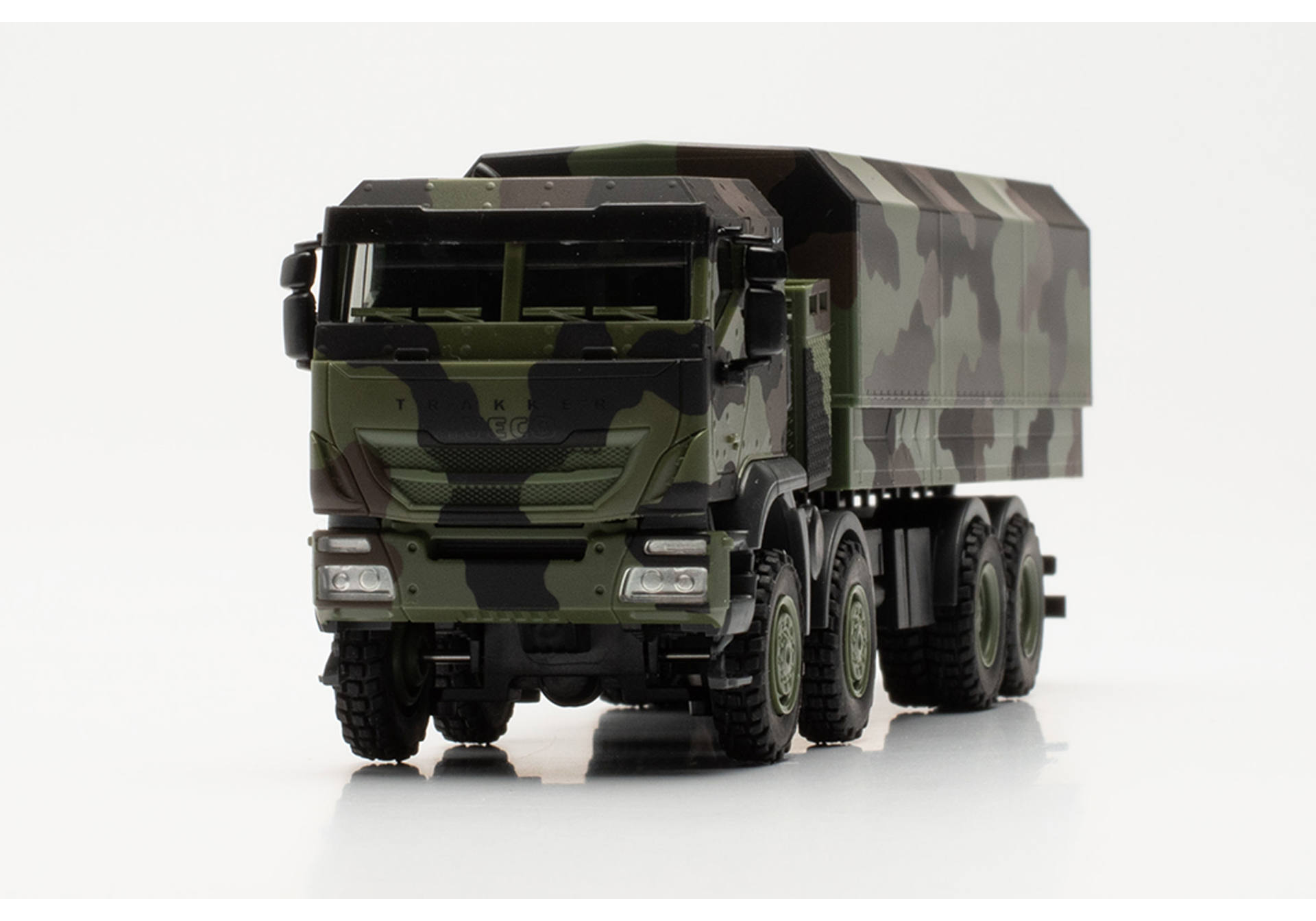 Iveco Trakker 8x8 protected flatbed truck, camouflage design