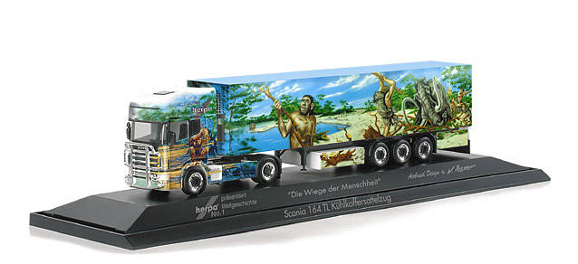 Scania 144 TL Kühlkoffer-Sattelzug "Herpa präsentiert (1)", PC