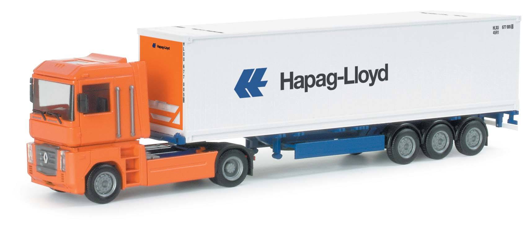 Renault Magnum refrigerated container semitrailer "Hapag Lloyd"