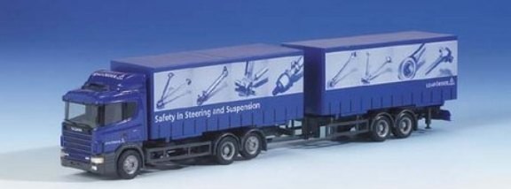 Scania 124 HL Curtain Plano-tandem hanger train 3A/2A