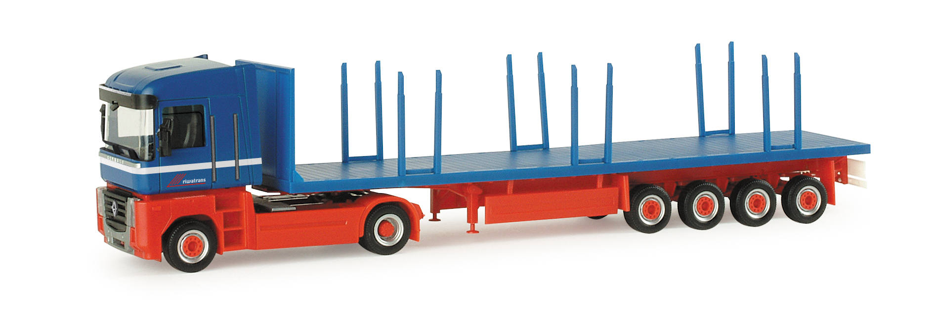 Renault Magnum stake trailer "Riwatrans"