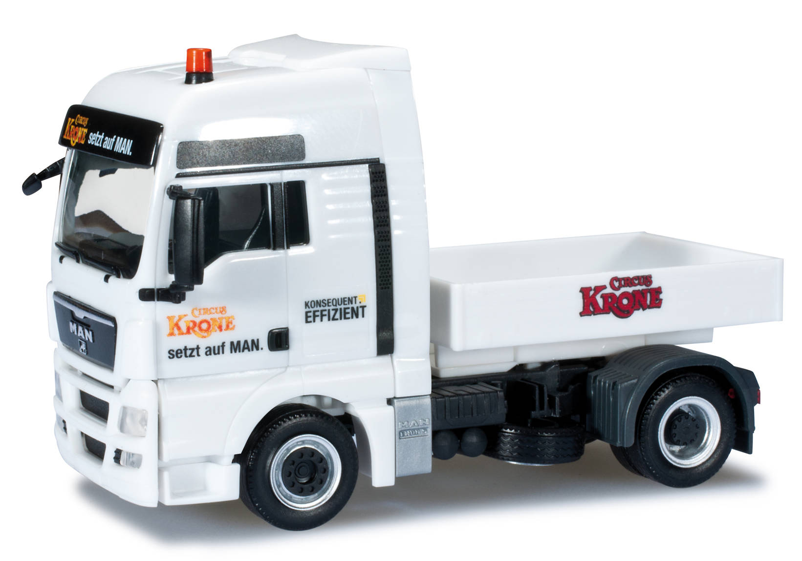 MAN TGX XXL rigid tractor with platform "Circus Krone"