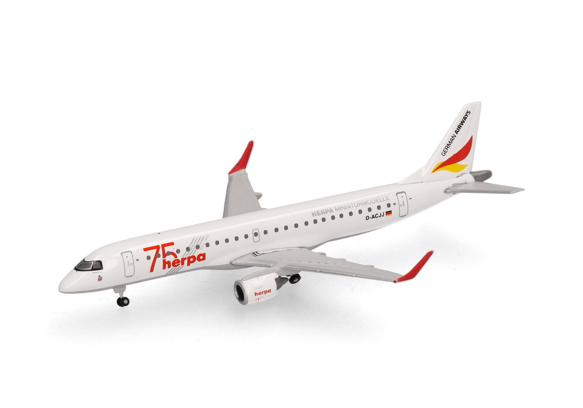 German Airways Embraer E190 “Herpa 75 Years” – D-ACJJ