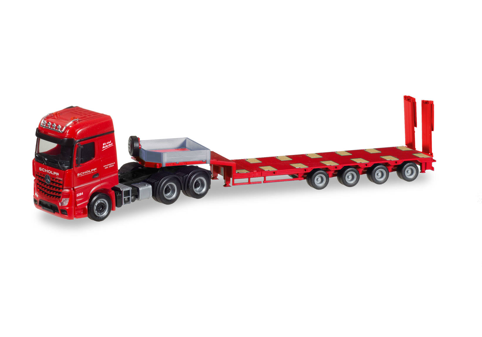 Mercedes-Benz Arocs 6x4 low boy semitrailer "Scholpp"
