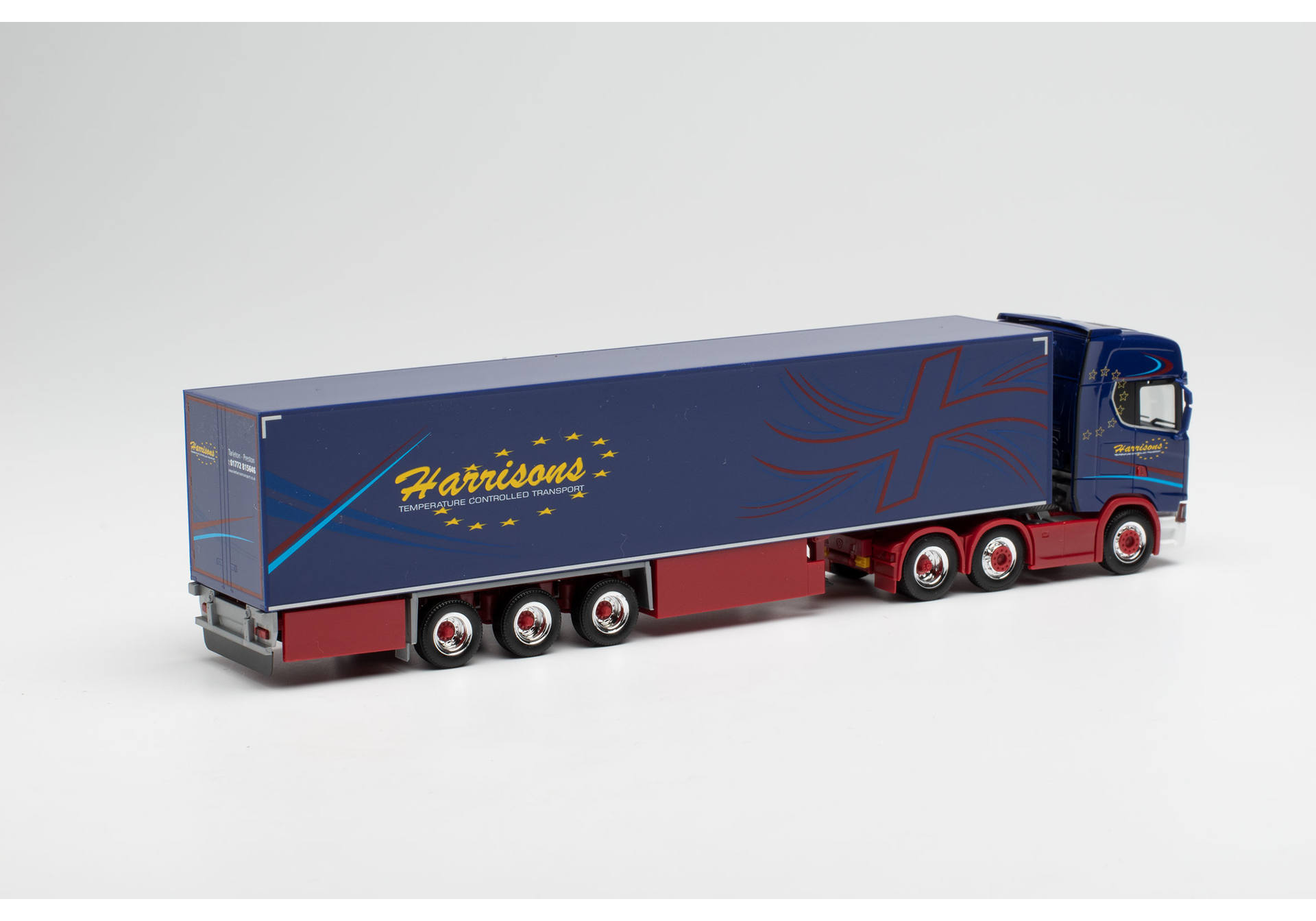 Scania CS 20 HD refrigerated box semitrailer „Harrisons“