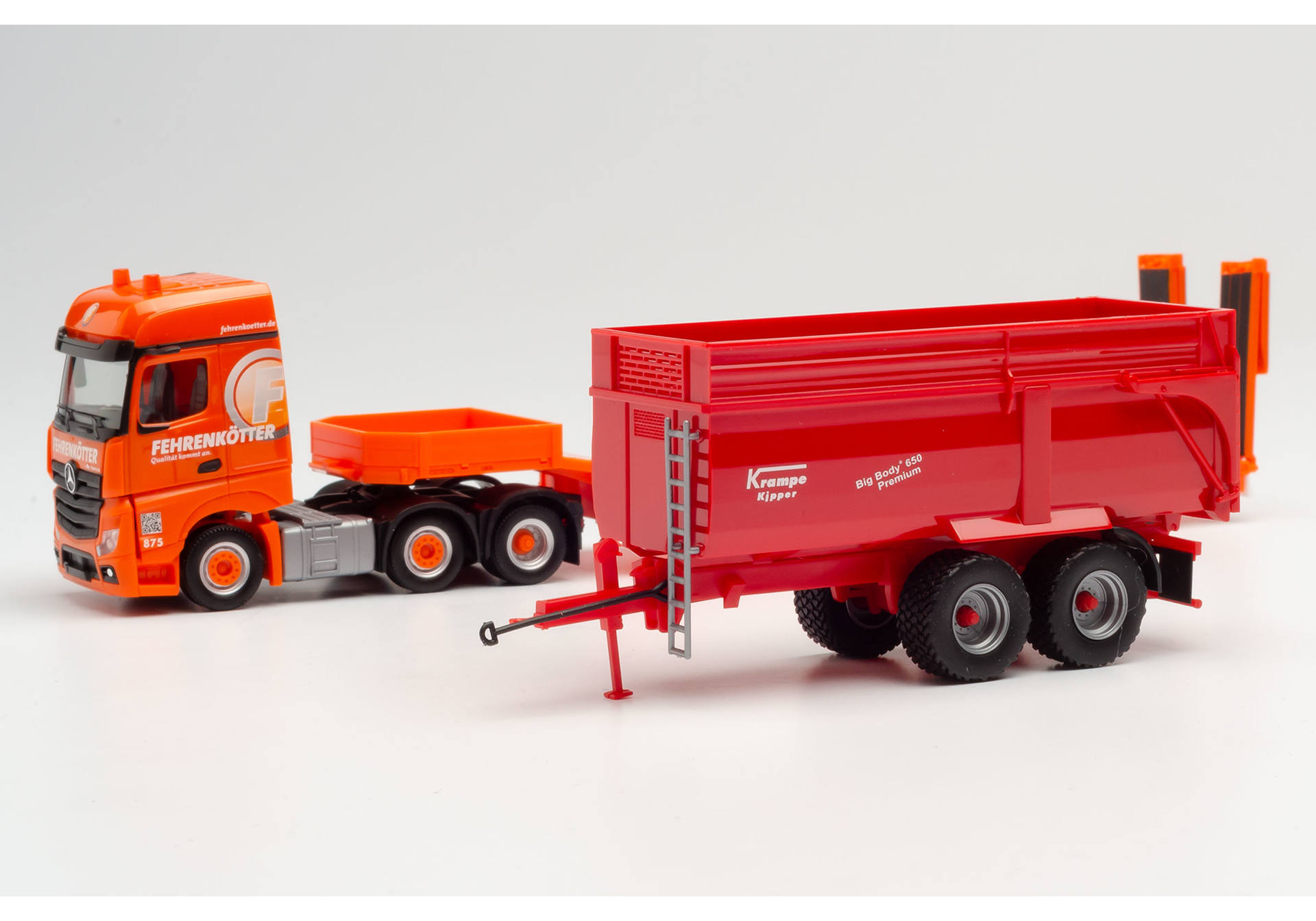 Mercedes-Benz Actros Bigspace `18 2.5 6x2 Semitieflader mit Radmulden mit Krampe Big Body "Fehrenkötter"
