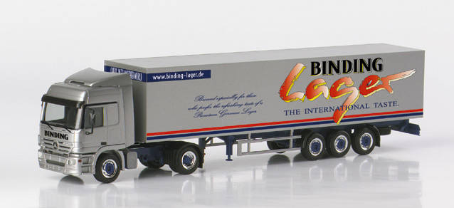 Mercedes-Benz Actros L box semitrailer „Binding Lager"