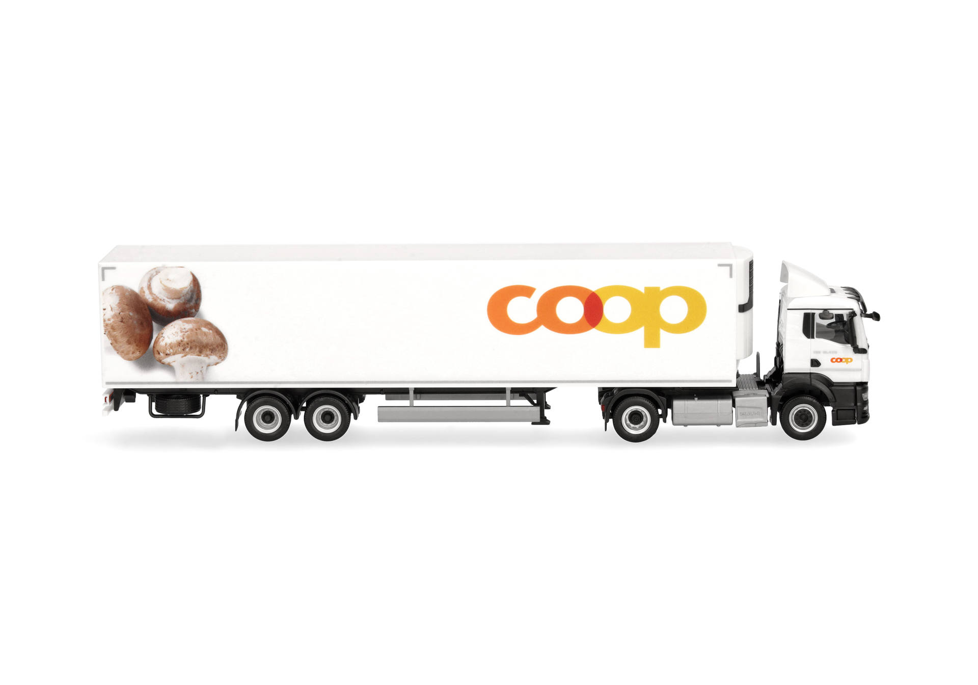 MAN TGS NN refrigerated box semitrailer truck "coop"