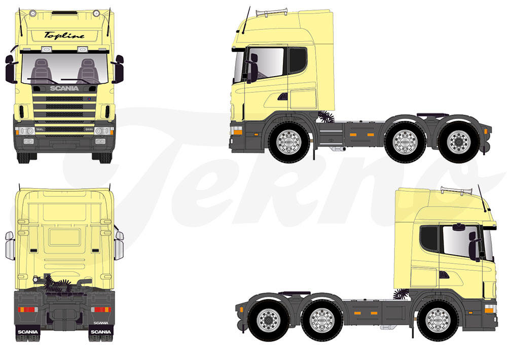 Scania 4er Topline 6x2 rigid tractor "125 Jahre Scania"