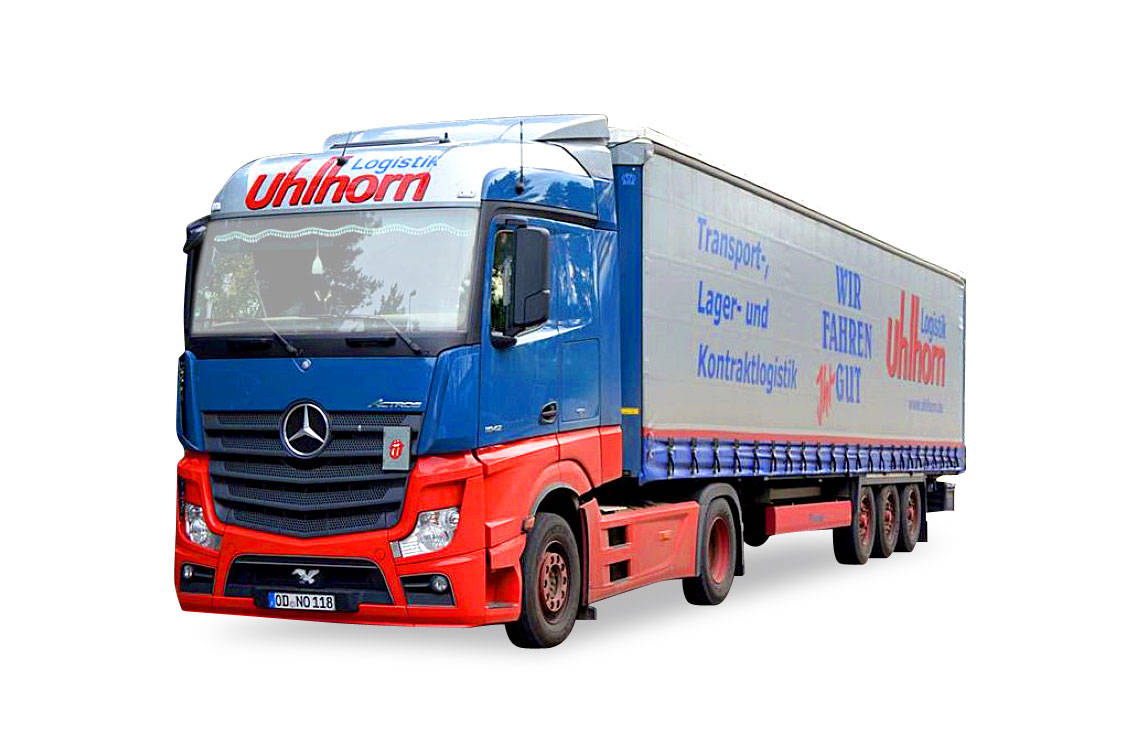 Mercedes-Benz Actros curtain canvas semitrailer "Uhlhorn"