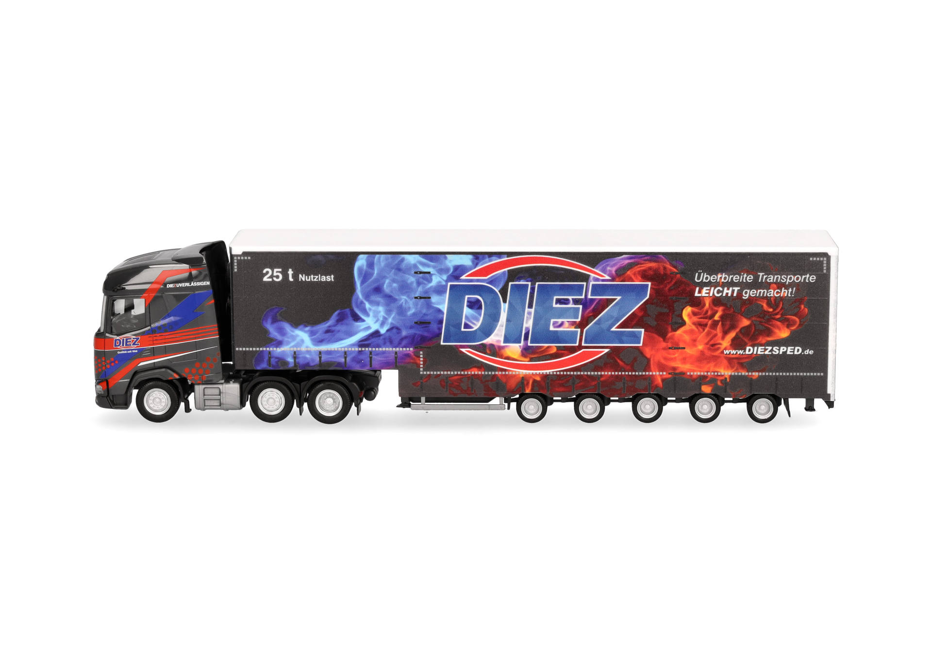 DAF XG Volumengardinenplanen-Sattelzug "Diez"
