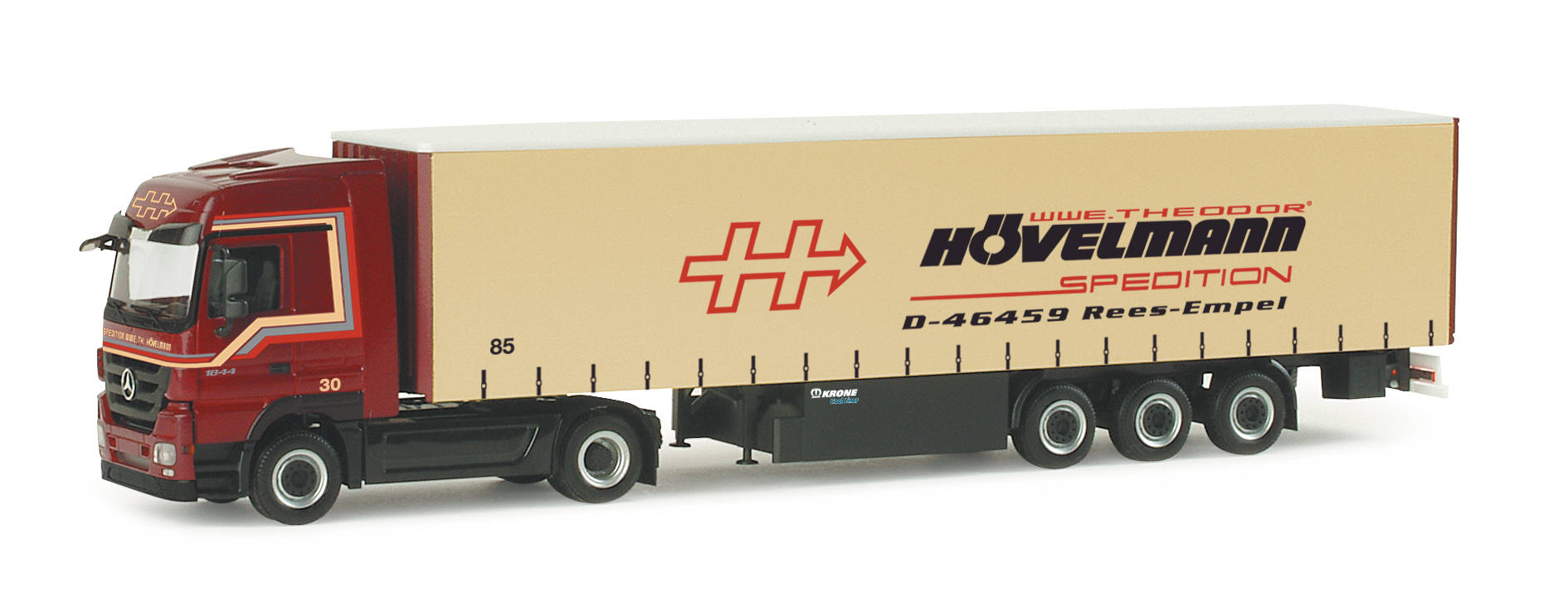 Mercedes-Benz Actros L Gardinenplanen-Sattelzug "WWE. TH Hövelmann"