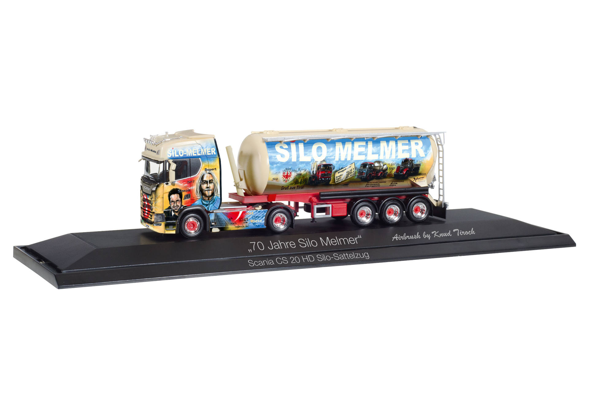 Scania CS 20 HD silo semitrailer "70 Jahre Silo Melmer" (A)