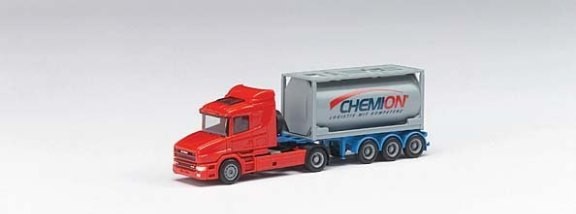 Scania Hauber '96 HL Tankcontainer-Sattelzug 2a/3a