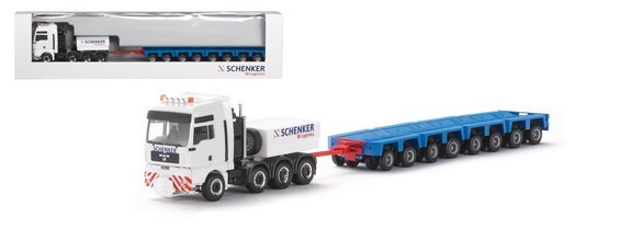 Man TGA XXL deep charging trailer train special box