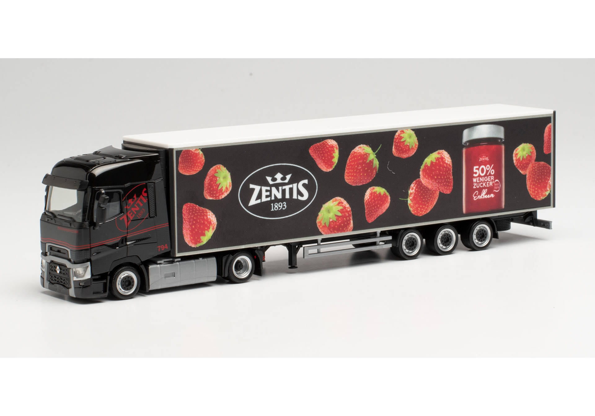 Renault T Lowliner-Kühlkoffer-Sattelzug „Zentis Aachen“
