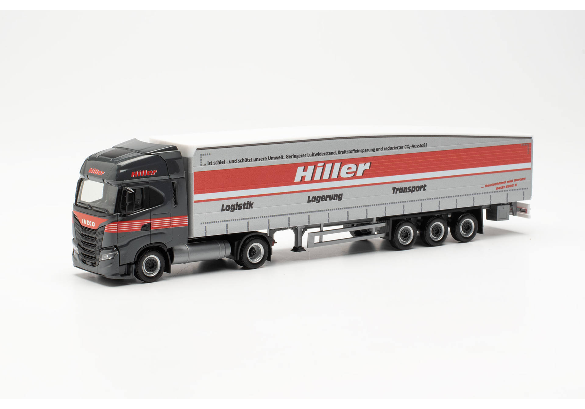 Iveco S-Way Schmitz Ecoflex semitrailer truck „Hiller Logistik“ (Niedersachsen/Lüneburg)