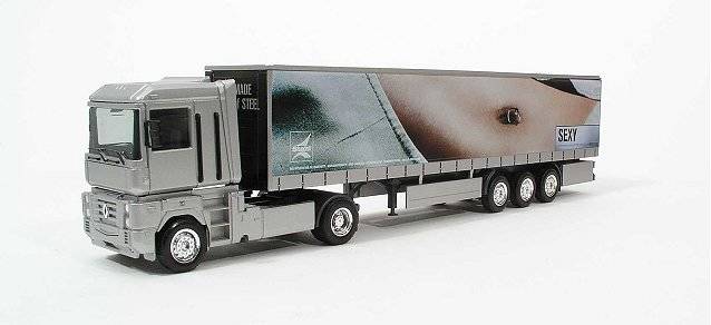 Renault Magnum box semitrailer "Made of Steel"