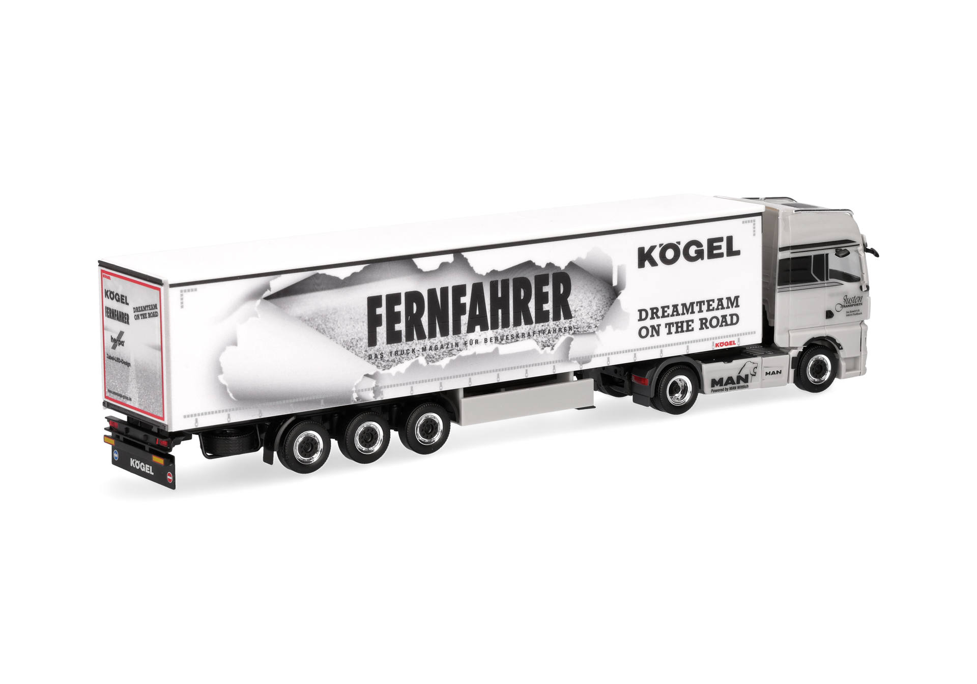 Anhänger, Lastwagen, Sattelanhänger, weißer Auflieger, Grafikwrap