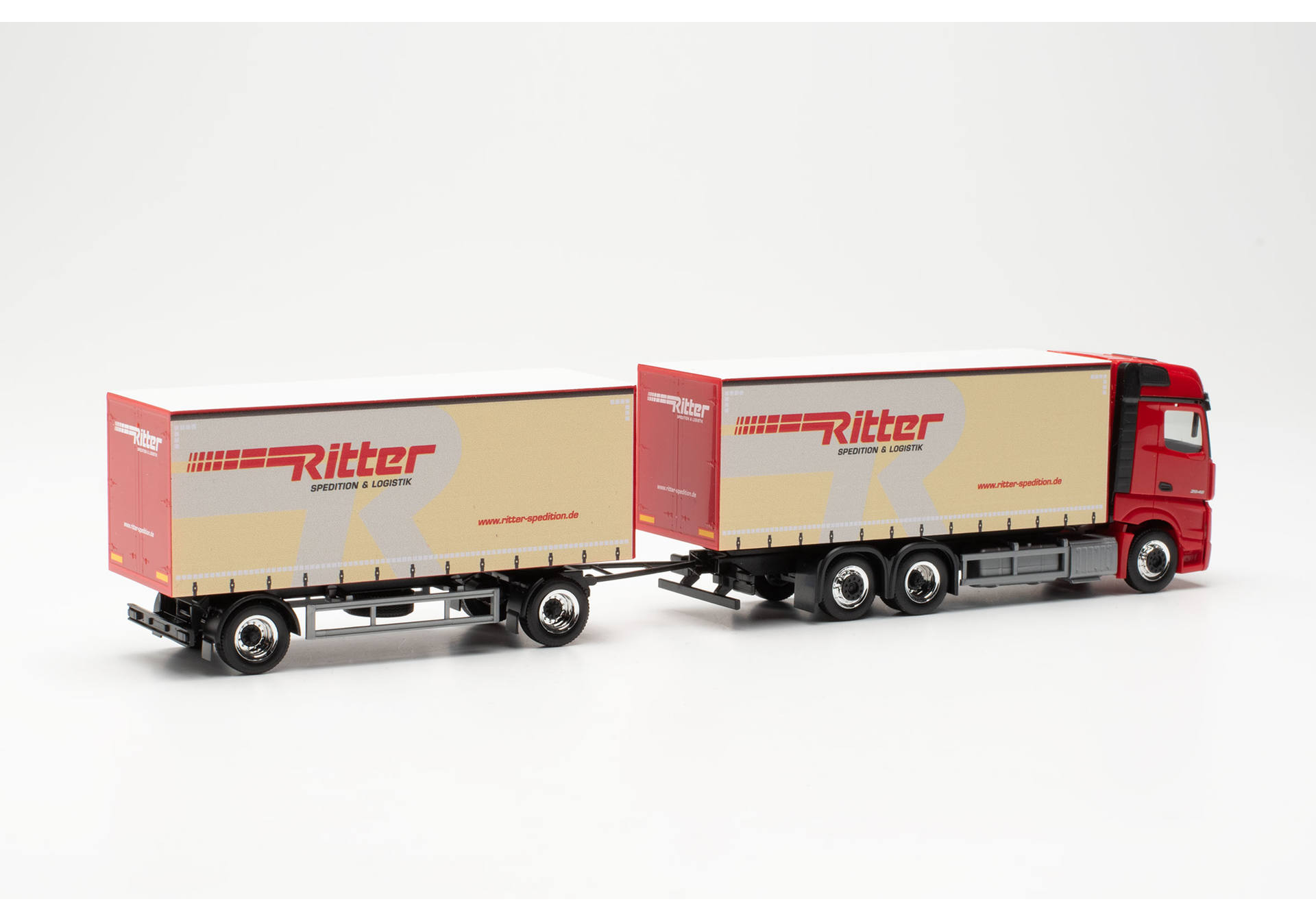 Mercedes-Benz Actros L 18 Bigspace curtain canvas trailer truck "Ritter Spedition & Logistik"