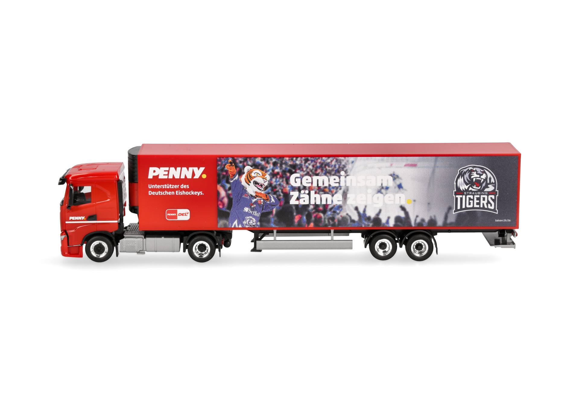 toy, truck, trailer, red, graphics