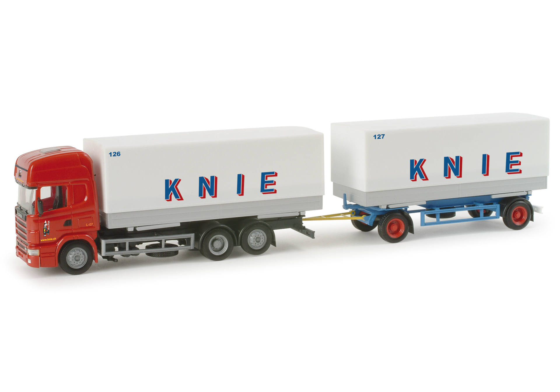 Scania R TL Wechselpritschen-Hängerzug "Circus Knie" (CH)