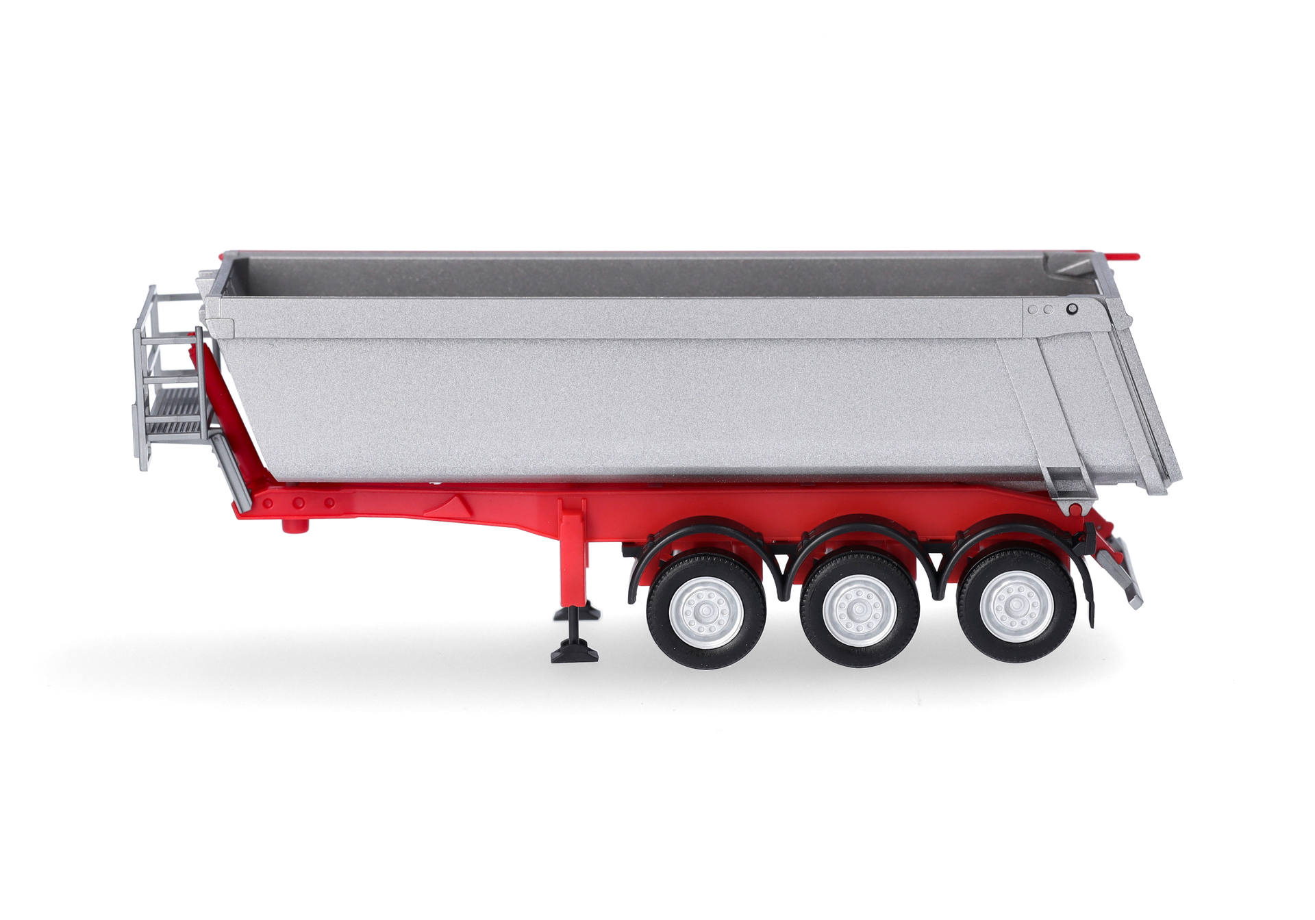 Schmitz Cargobull dump semitrailer with steel trough, silver metallic