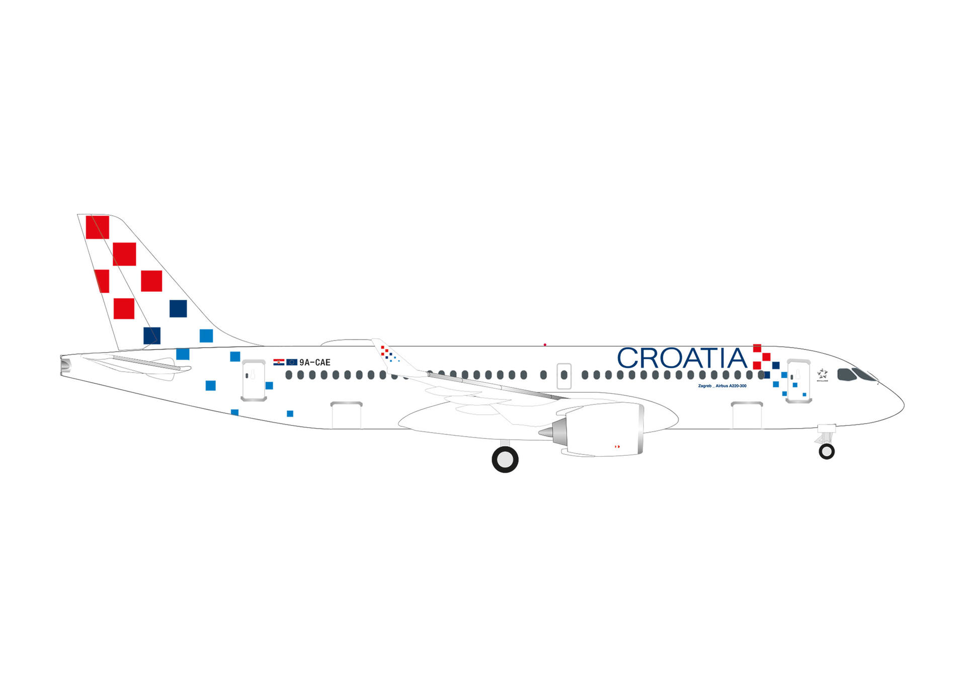 Croatia Airlines Airbus A220-300 - 9A-CAE "Zagreb"