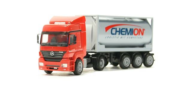 Mercedes-Benz Axor container semitrailer "Chemion"