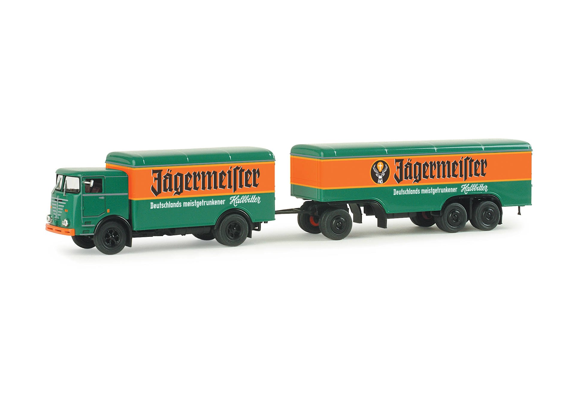 Büssing LU 11/16 Koffer-Hängerzug "Jägermeister"