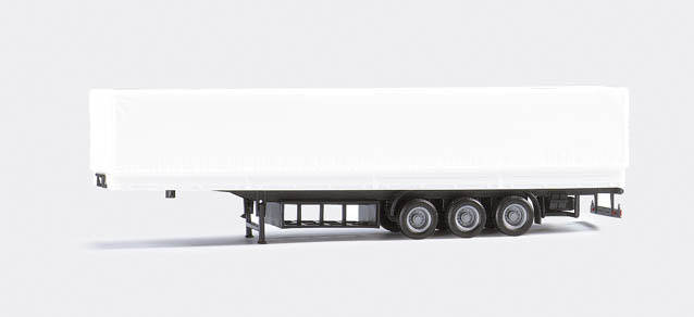 Euro canvascover trailer with windows, undecorated