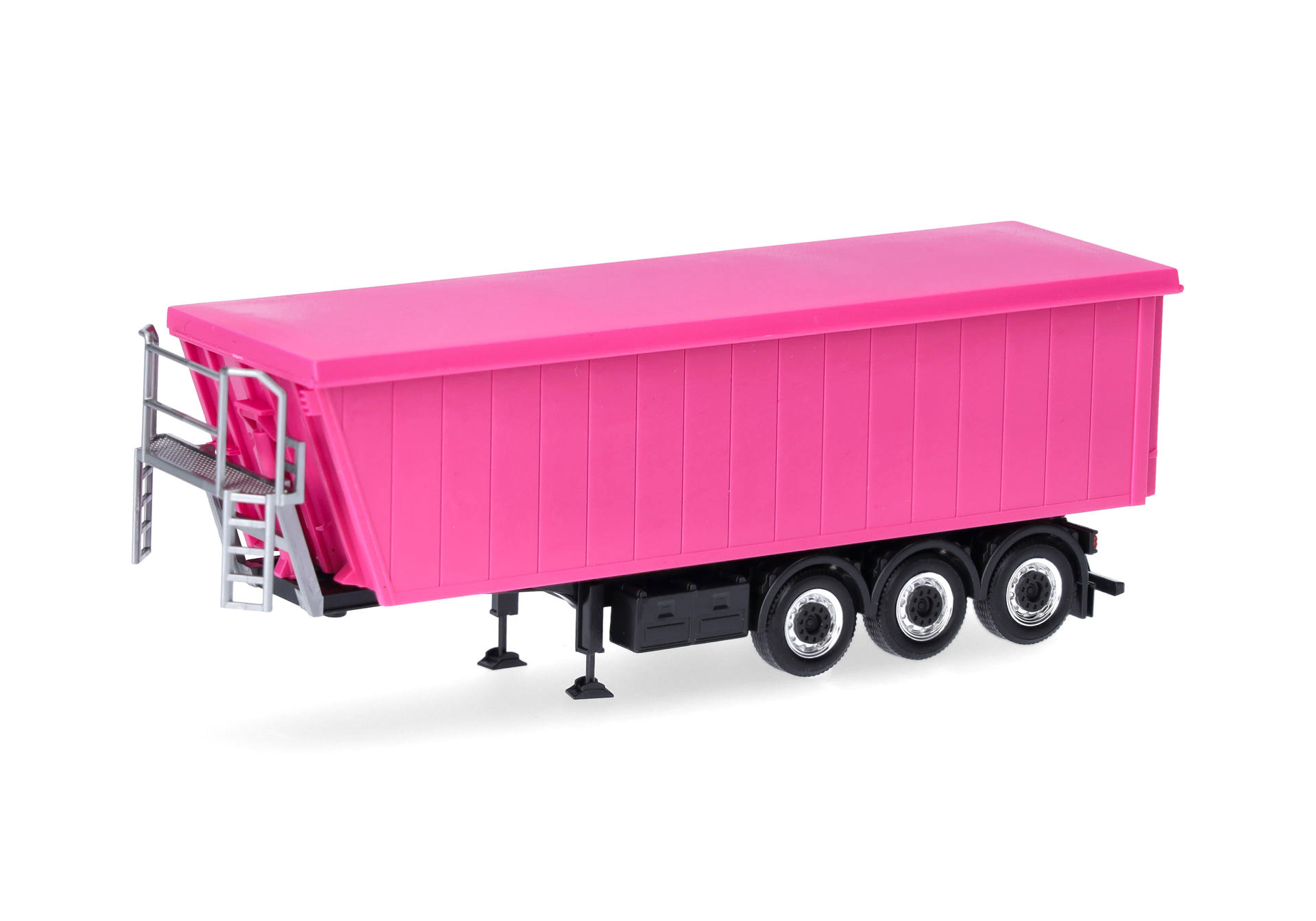 Stöffelliner dump semitrailer 3axles, magenta