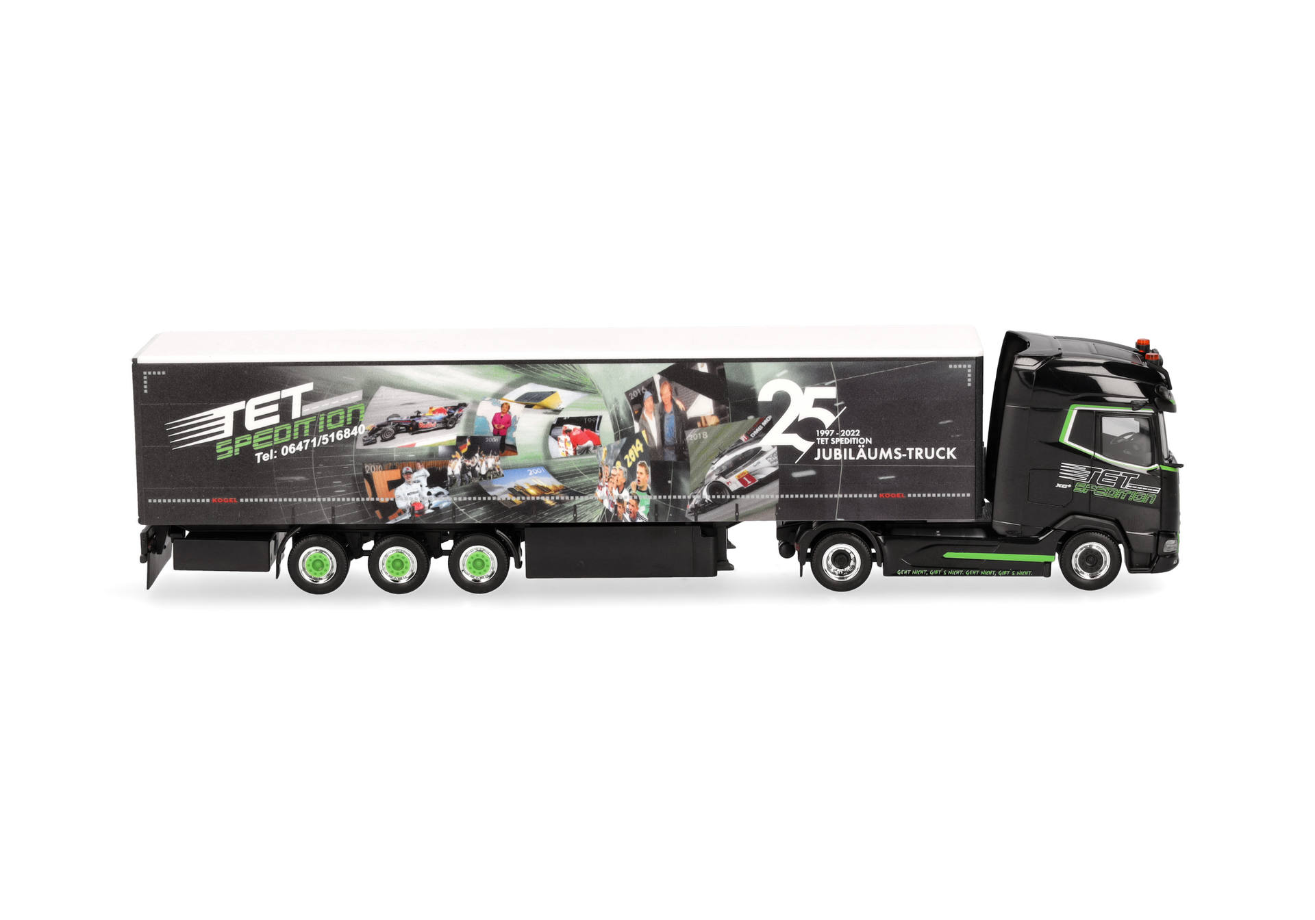 DAF XG+ Gardinenplanen-Sattelzug "TET/Jubiläum"