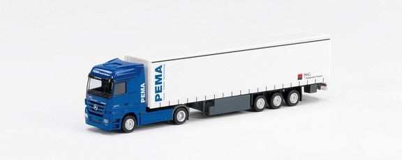 Mercedes-Benz Actros LH '08 Gardinenplanen-Sattelzug