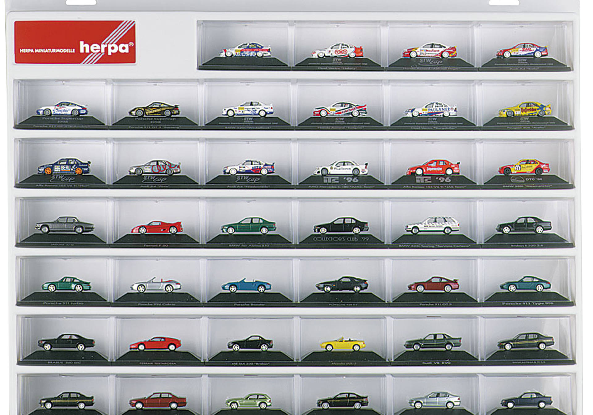 Display case for PC car models, white (22.4 in. x 17.7 in. x 2.6 in.)