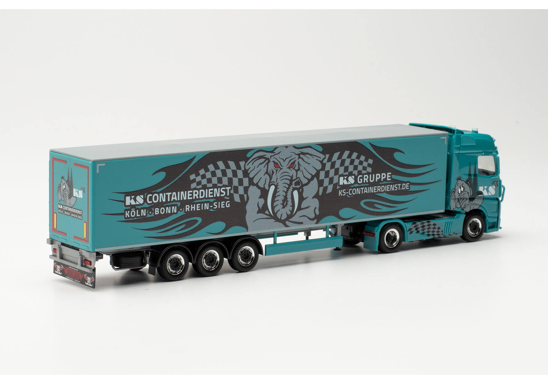 Mercedes-Benz Actros Bigspace Schubboden-Sattelzug "KS Containerdienst" (Nordrhein-Westfalen/Troisdorf)