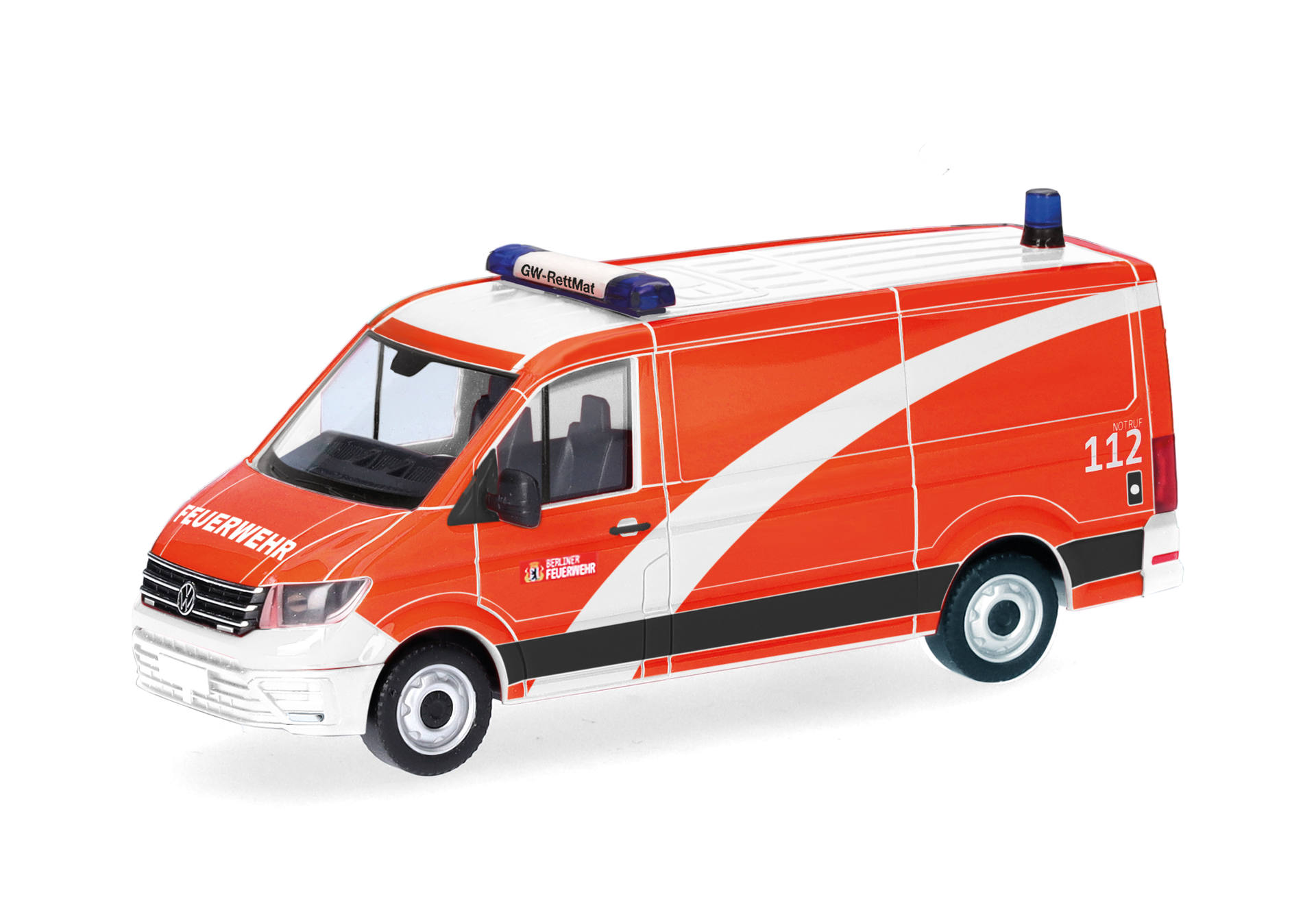 Volkswagen (VW) Crafter Kasten Flachdach "Berliner Feuerwehr/GW-RettMat" (Gerätewagen-Rettungsmaterial)