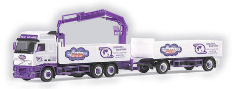 Volvo FH GL building material hanger train with loading crane 3A/2A