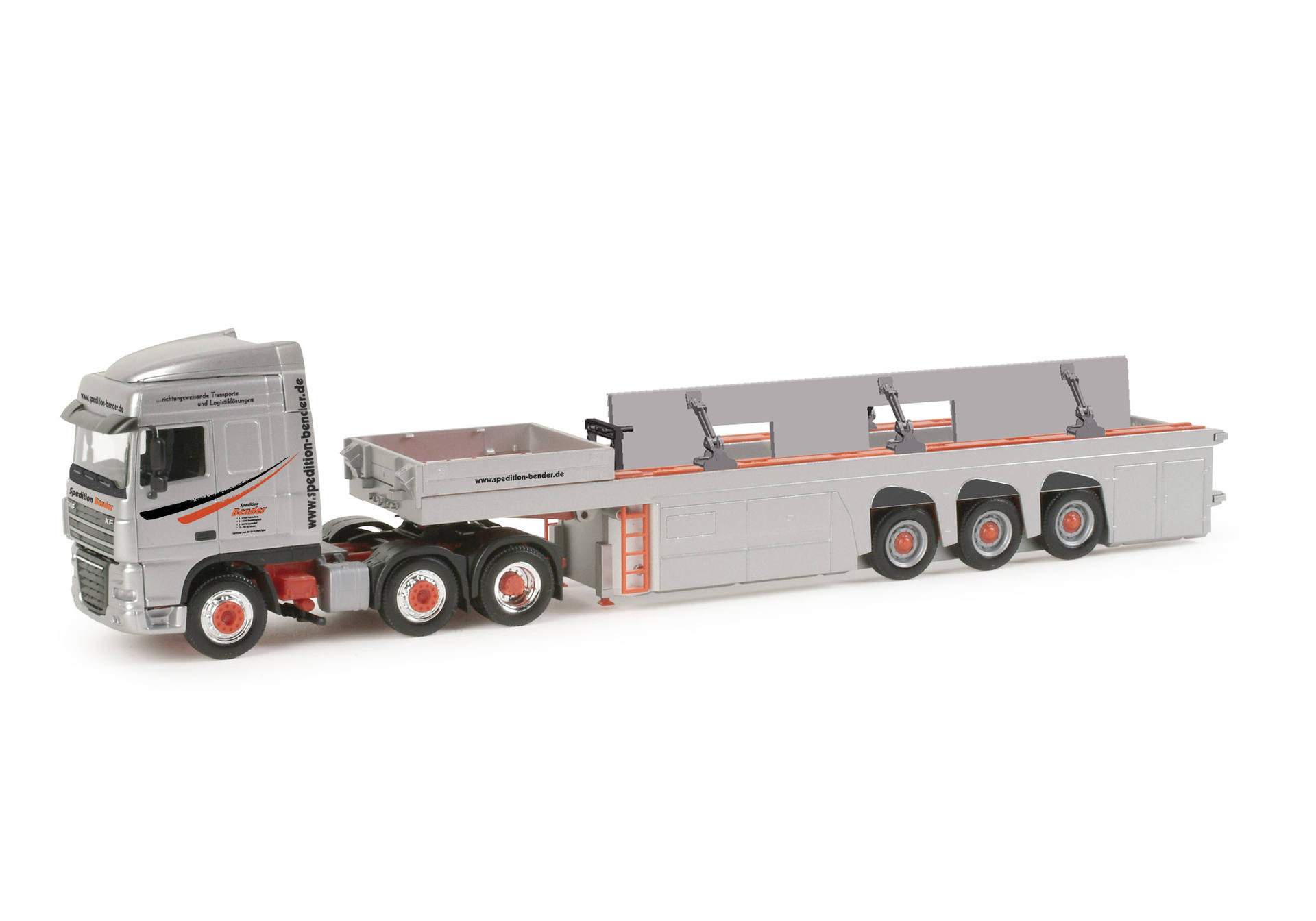 DAF XF 105 SC cement-part semitrailer with load "Bender"
