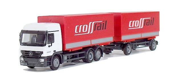 Mercedes-Benz Actros LH Wechselpritschen-Hängerzug "Crossrail"