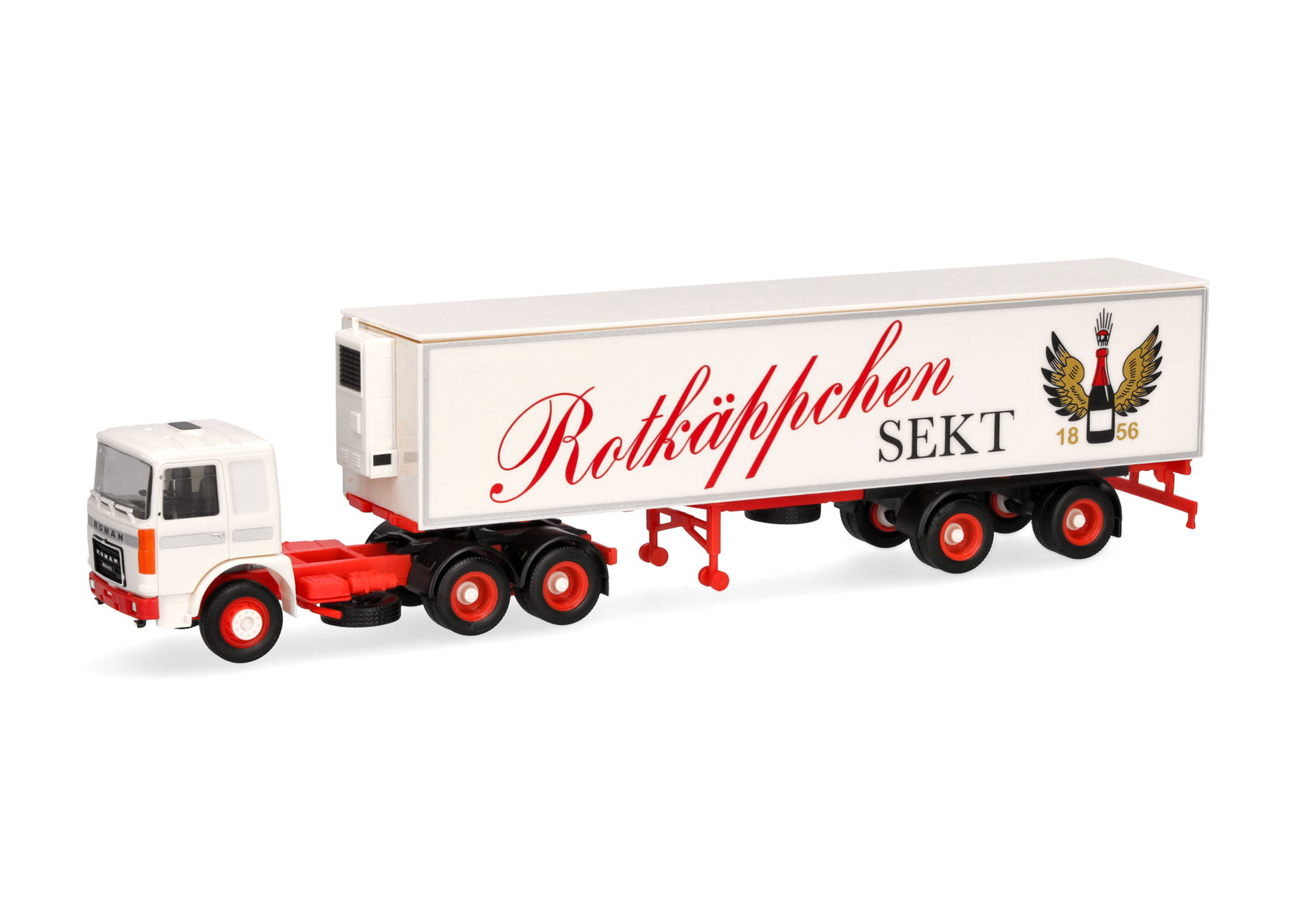 Roman Diesel 6x4 refrigerated box semitrailer truck "Rotkäppchen Sekt" (Saxony-Anhalt/Freyburg)