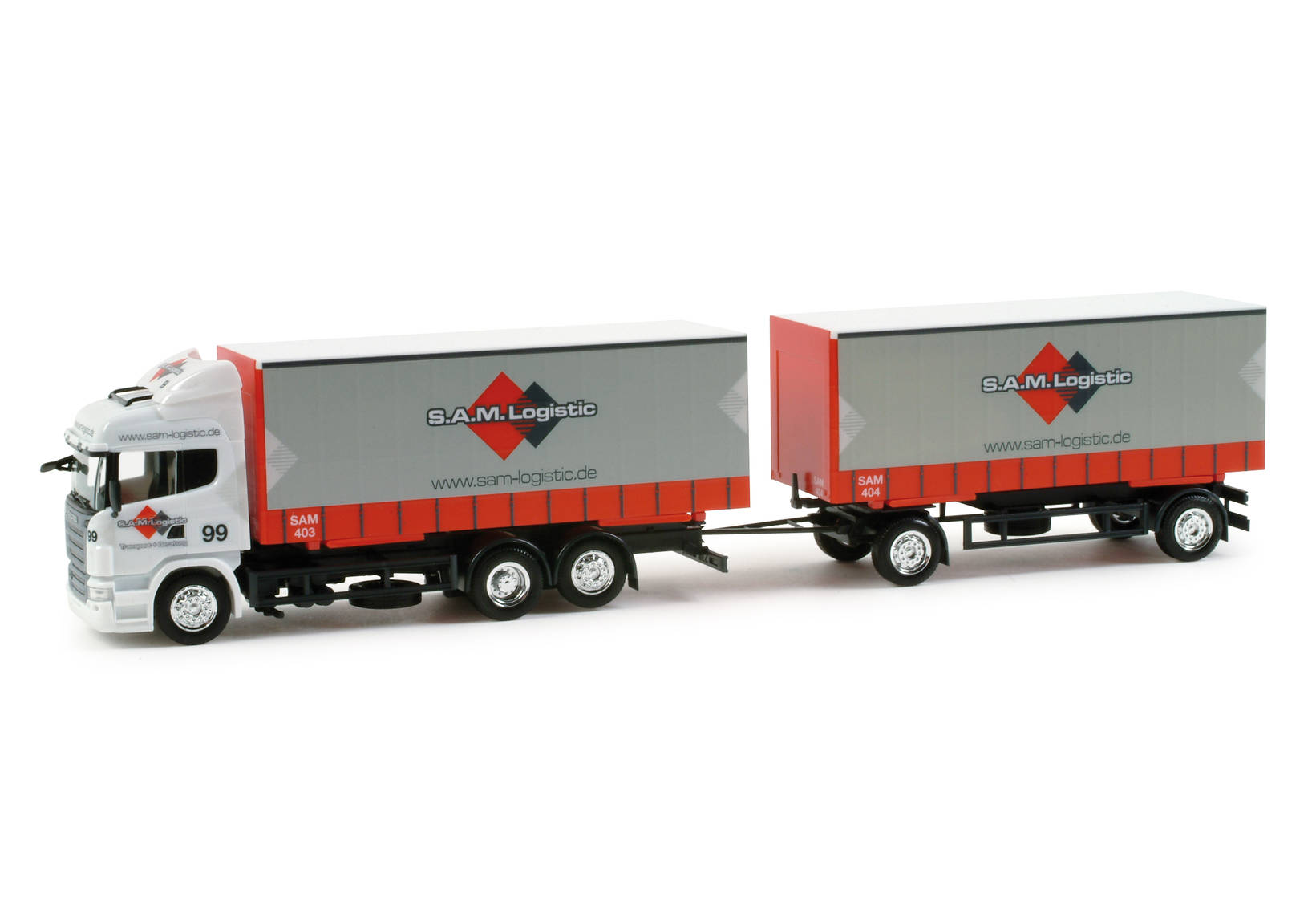 Scania 04 interchangeable curtain canvas trailer “S.A.M.“