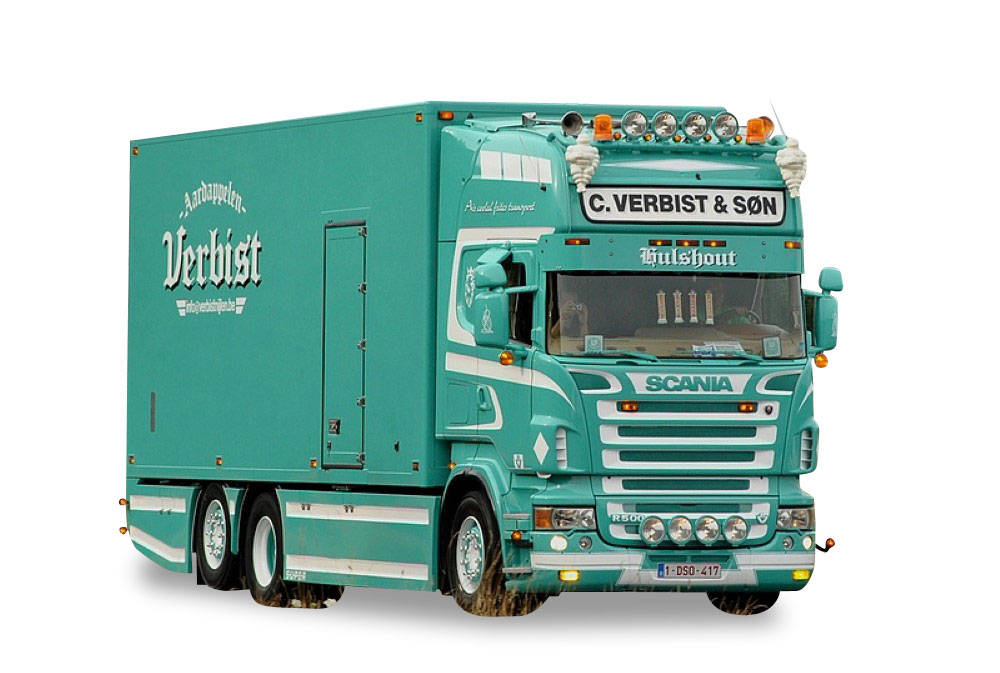 Scania R TL box trailer "Verbist"