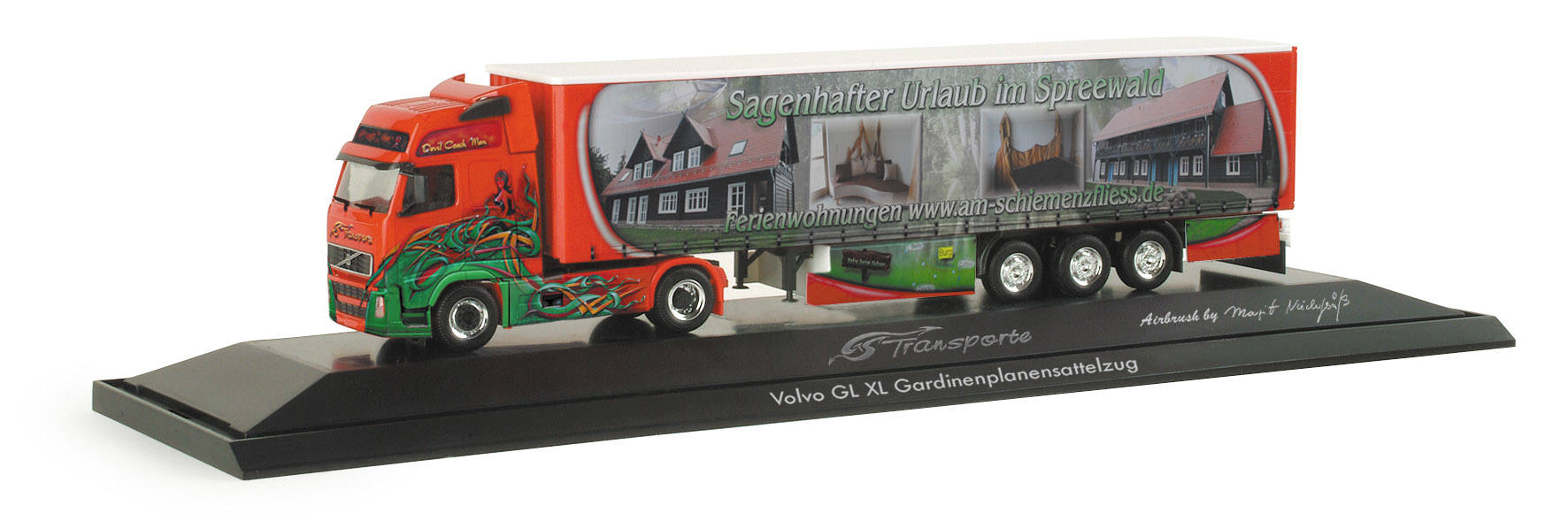 Volvo FH curtain canvas semitrailer "Spreewald / Schulisch"