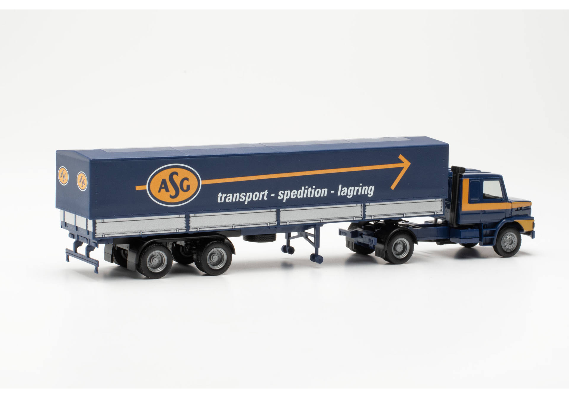 Scania Hauber Pritsche-/Planen-Sattelzug "ASG" (S)
