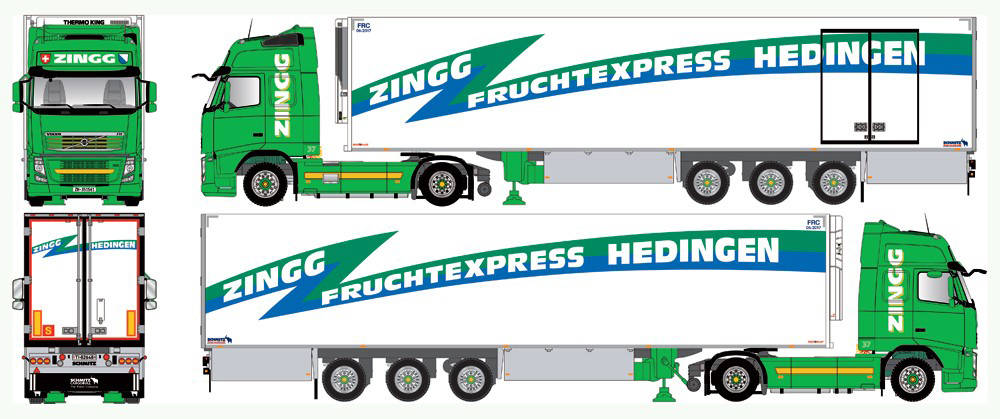 Volvo FH refrigerated box semitrailer "Zingg"